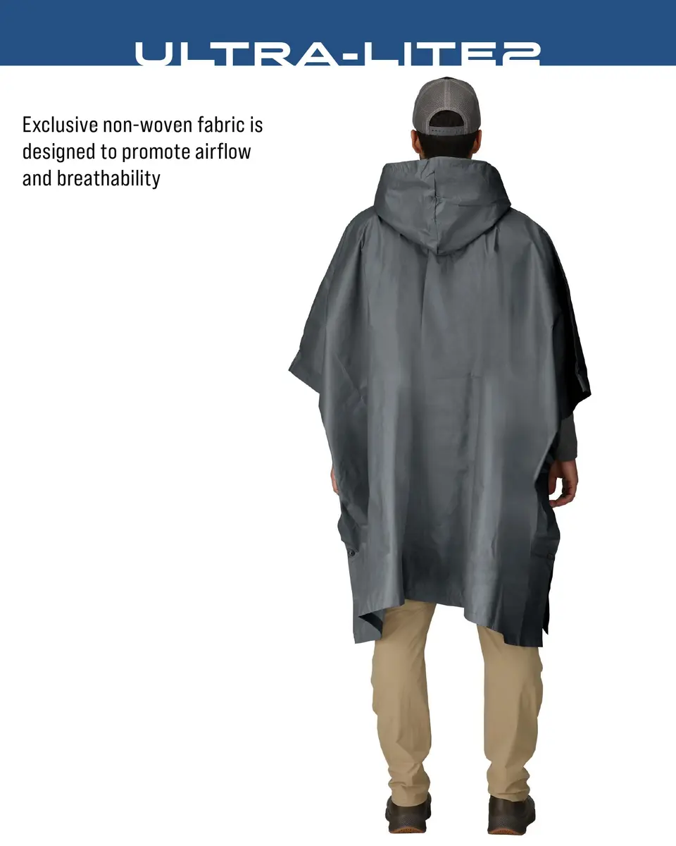 FROGG TOGGS Ultra-Lite2 Poncho Carbon Black | Waterproof Breathable Rain Gear for Indian Monsoons - view 3