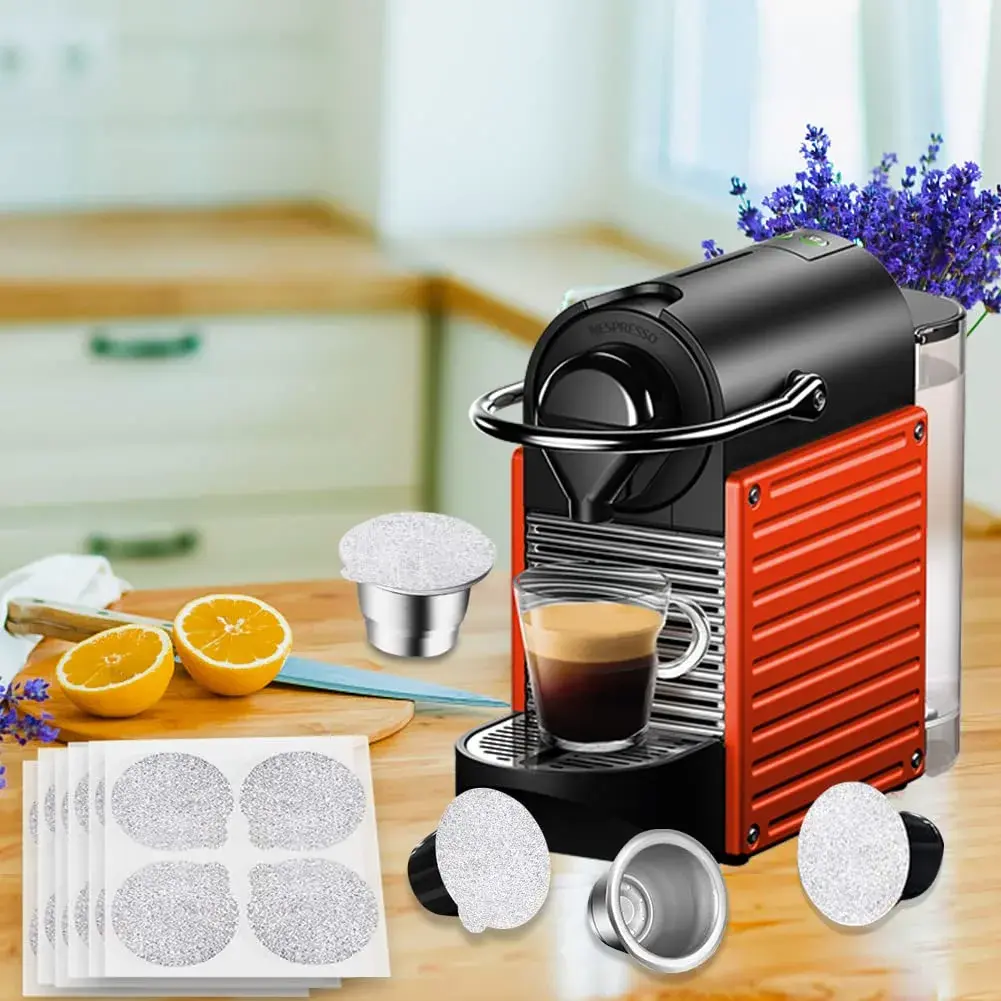 CAPMESSO Aluminum Coffee Pod Seal Lids for Nespresso Original Line Capsules, 120PCS | Reusable Coffee Filter Alternative - view 8