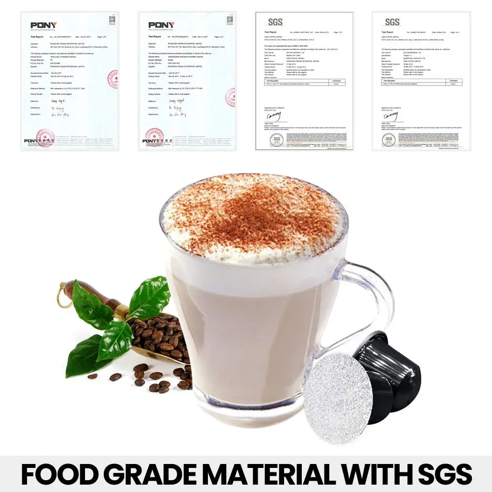 CAPMESSO Aluminum Coffee Pod Seal Lids for Nespresso Original Line Capsules, 120PCS | Reusable Coffee Filter Alternative - view 9