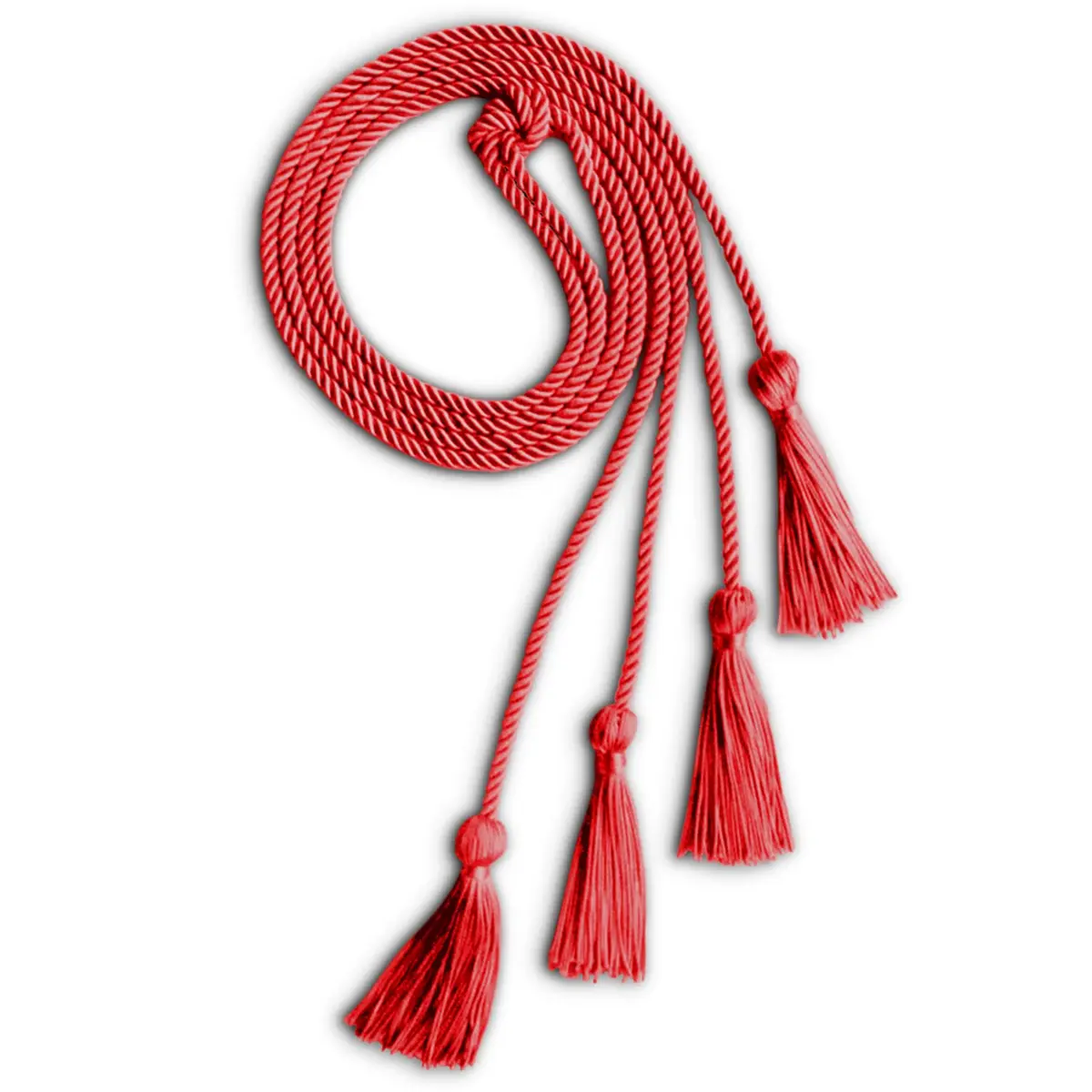 Endea Graduation Double Honor Cord (Red) | 63-inch Polyester Graduation Cord with Tassel - view 5