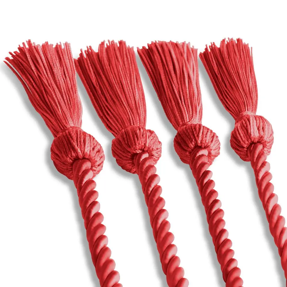 Endea Graduation Double Honor Cord (Red) | 63-inch Polyester Graduation Cord with Tassel - view 4
