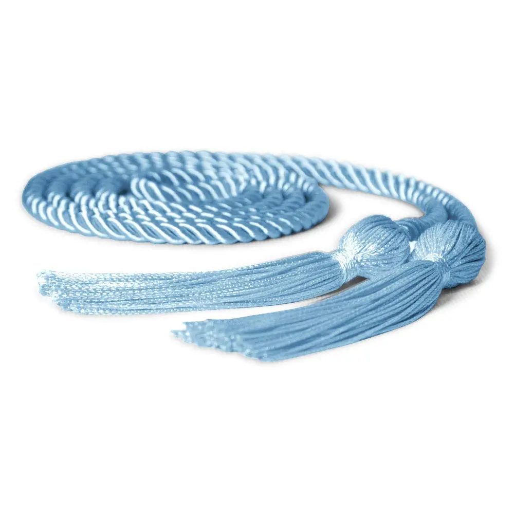 Endea Graduation Single Honor Polyester Cord Light Blue | 67-inch Academic Achievement Cord - main product image