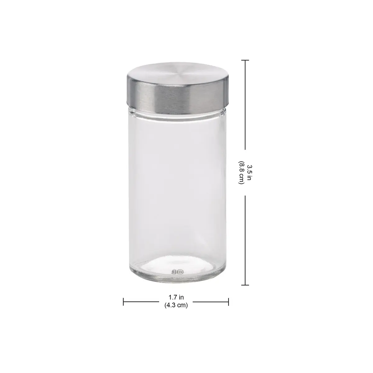 Kamenstein 12-Piece Glass Spice Jar Set 3 oz | Airtight Stainless Steel Lids for Kitchen & Pantry - view 7