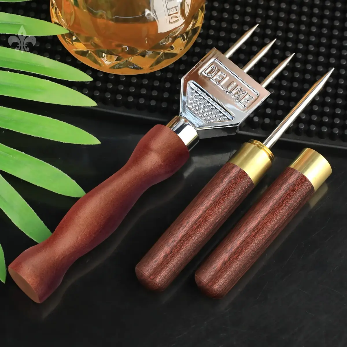 LINALL Three Pronged Ice Pick Set of 2 | Durable Stainless Steel Bartender Tool 184mm (7.2 inch) - view 3