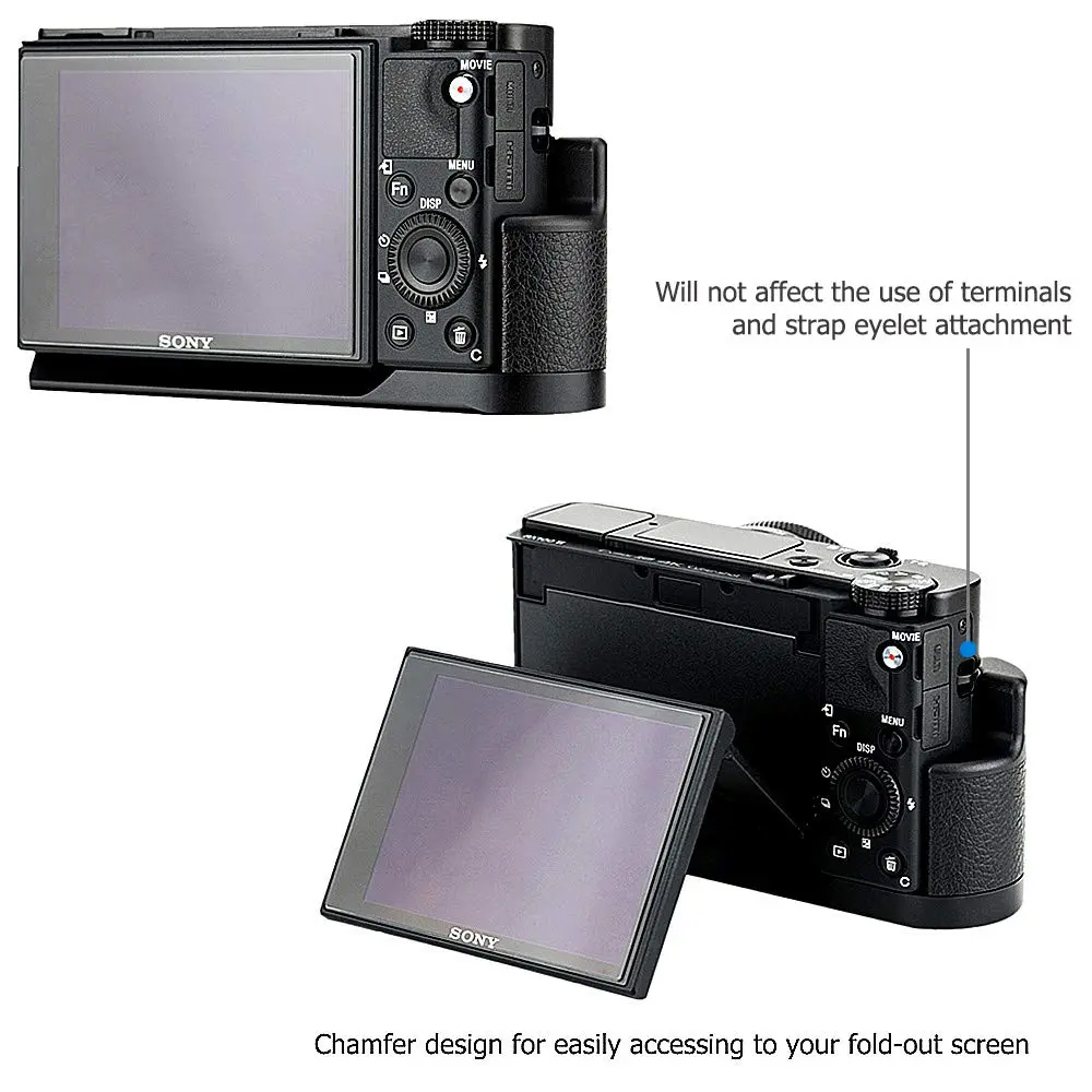 JJC Metal Hand Grip Holder Handle for Sony RX100 Series Cameras, 58g (2 oz) | Secure Grip & Easy Access - view 5