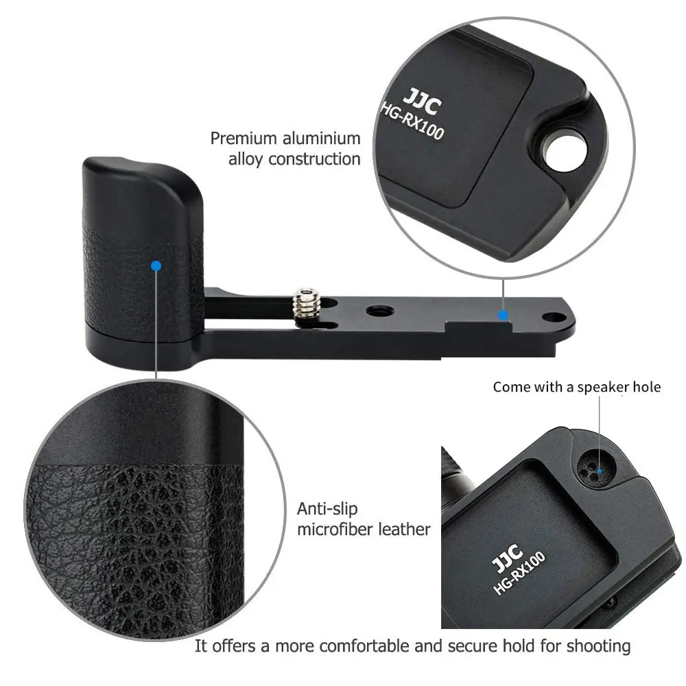 JJC Metal Hand Grip Holder Handle for Sony RX100 Series Cameras, 58g (2 oz) | Secure Grip & Easy Access - view 3