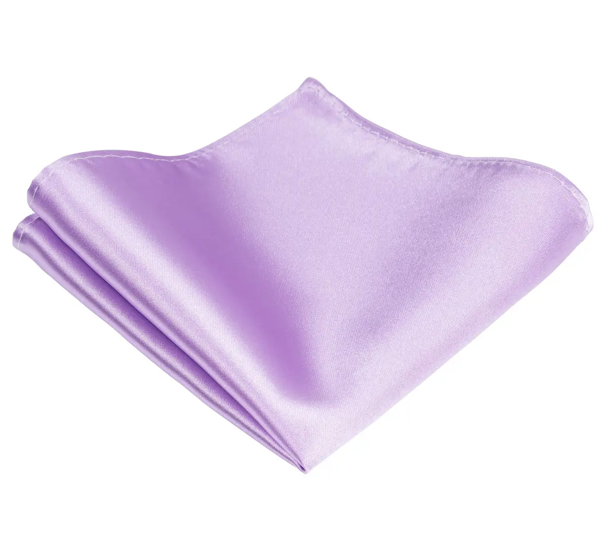 Tie G U Style Solid Satin Lavender Necktie & Pocket Square Set | Formal Gift Box (57 inch) - view 4