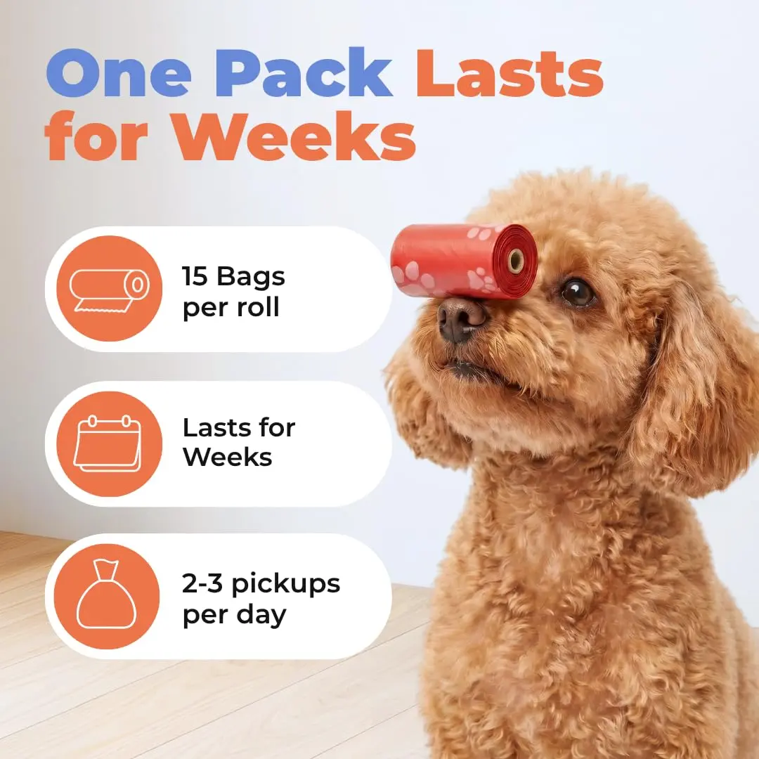 Best Pet Supplies Poop Bags for Dogs - Assorted Colors, 900 Count | Heavy-Duty Leak-Resistant Waste Bags - view 6