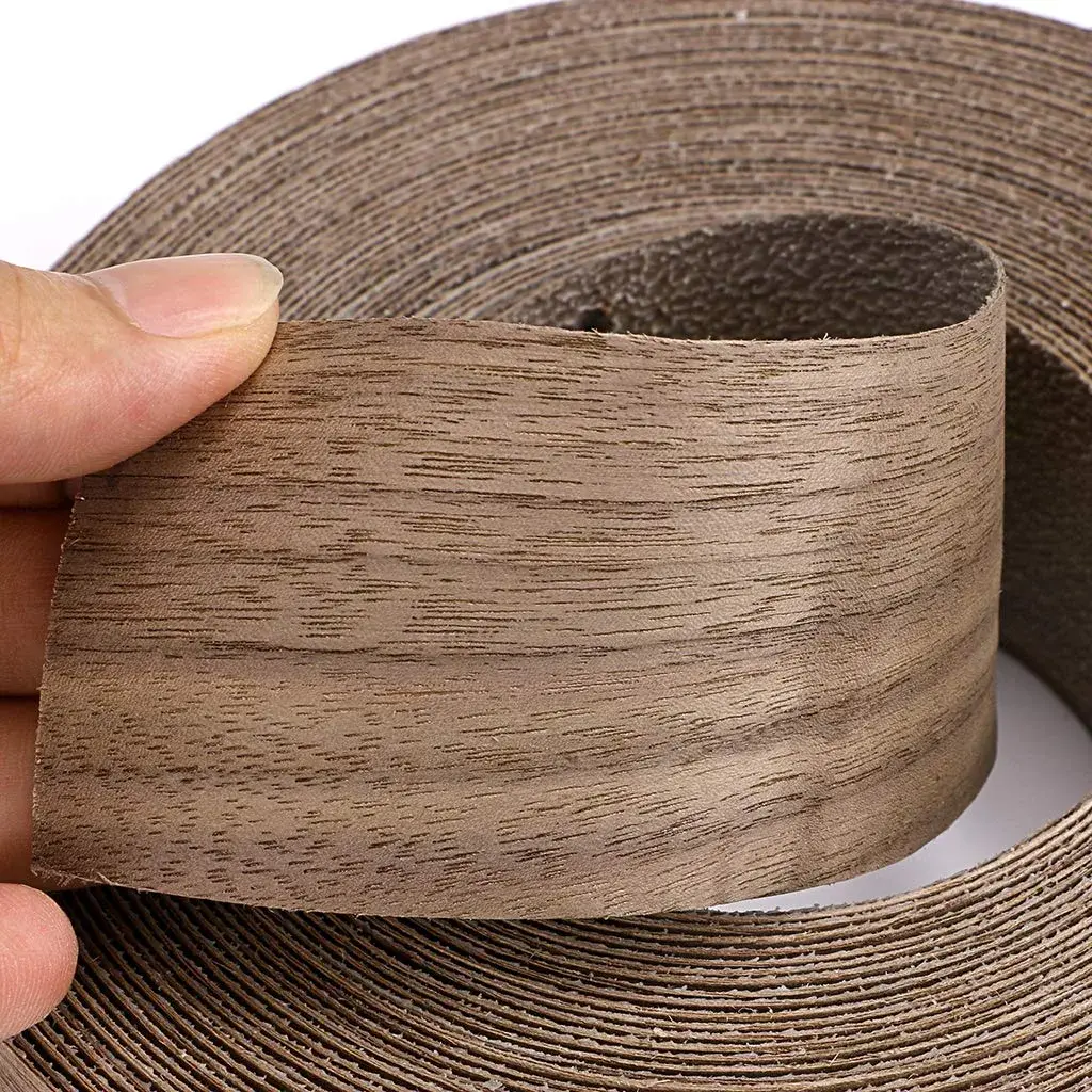 Skelang Walnut Wood Veneer Edge Banding 2" (5.1cm) x 50' (15.24m) Roll | Real Wood Finish for Plywood & MDF - view 3