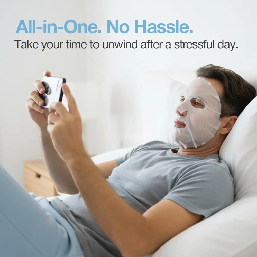Naisture 15 Min Groom Me Kit Skincare Gift Set for Men – All-in-One Hair, Face & Eye Masks, Complete Grooming Self-Care (5 pcs) - view 4