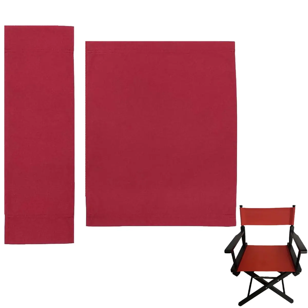 Upone Director Chair Canvas Replacement Cover, M Size (Red) | Durable Cotton Cover for 18" Chairs - main product image