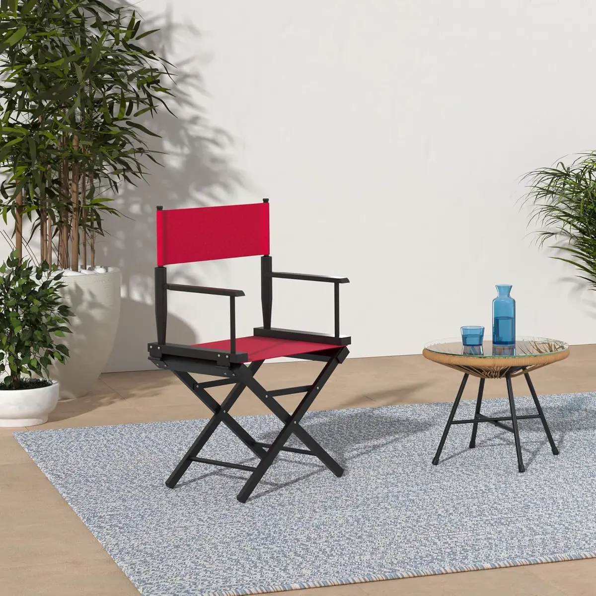 Upone Director Chair Canvas Replacement Cover, M Size (Red) | Durable Cotton Cover for 18" Chairs - view 2