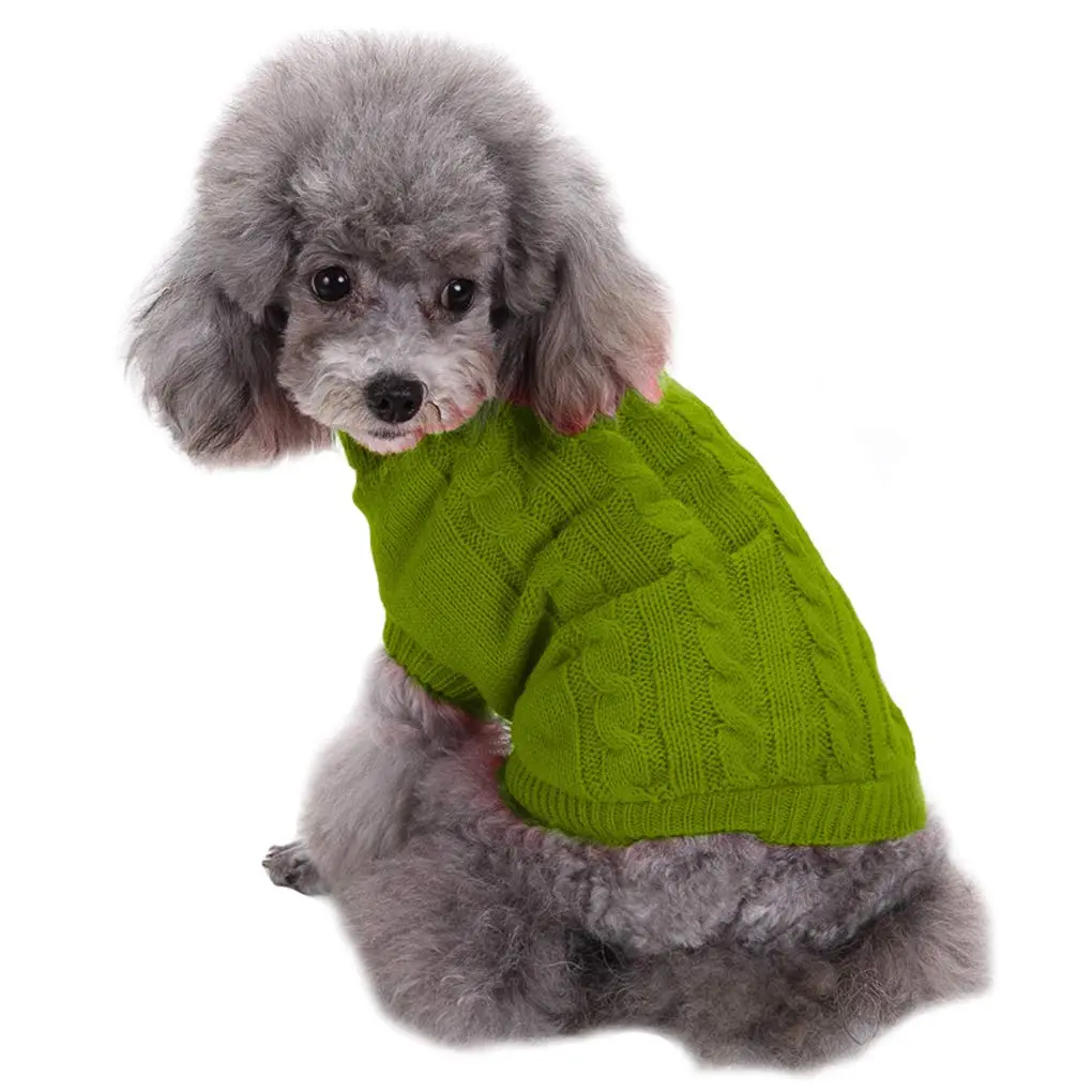 CHBORCHICEN Knitted Small Dog Sweater, Turtleneck Pullover | Warm Winter Puppy Clothes for Small Breeds - main product image