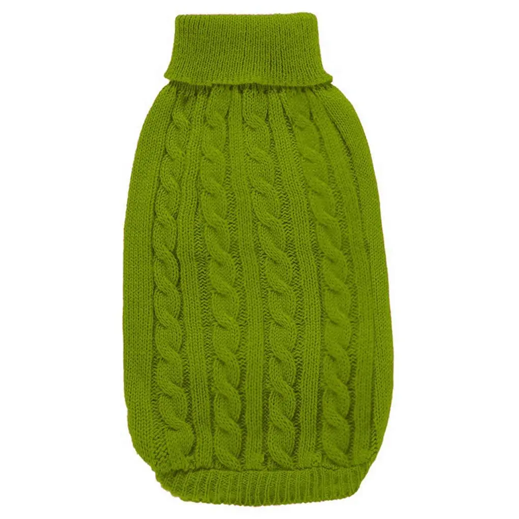 CHBORCHICEN Knitted Small Dog Sweater, Turtleneck Pullover | Warm Winter Puppy Clothes for Small Breeds - view 7