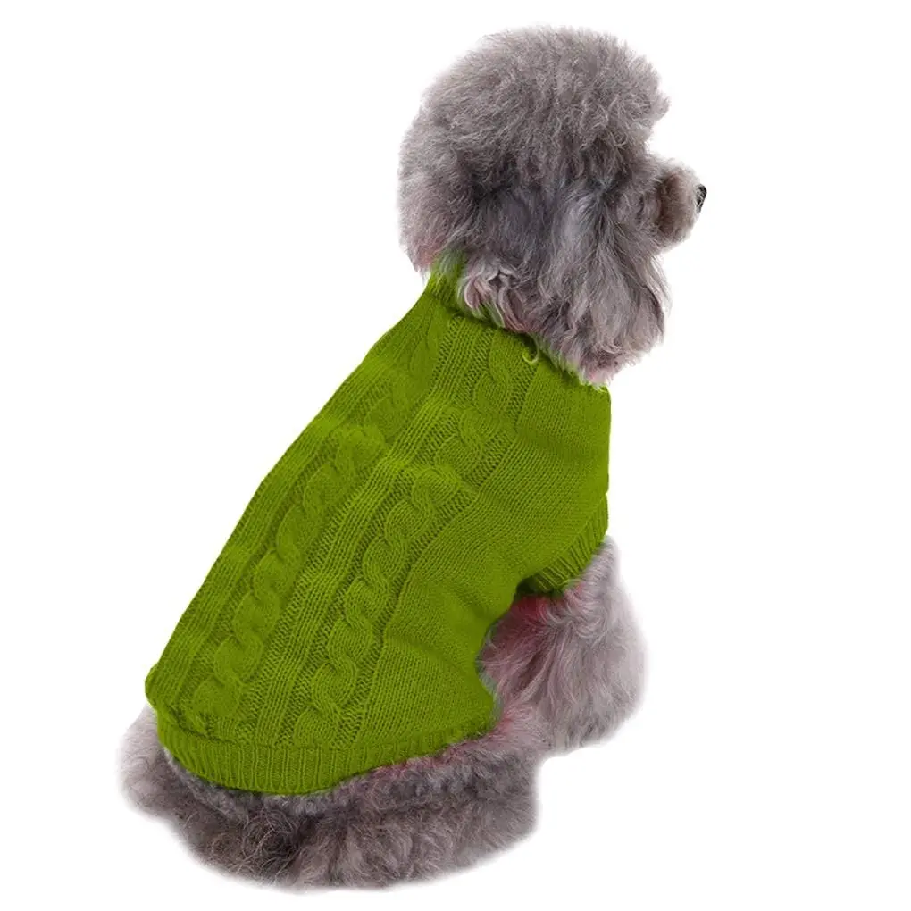 CHBORCHICEN Knitted Small Dog Sweater, Turtleneck Pullover | Warm Winter Puppy Clothes for Small Breeds - view 3