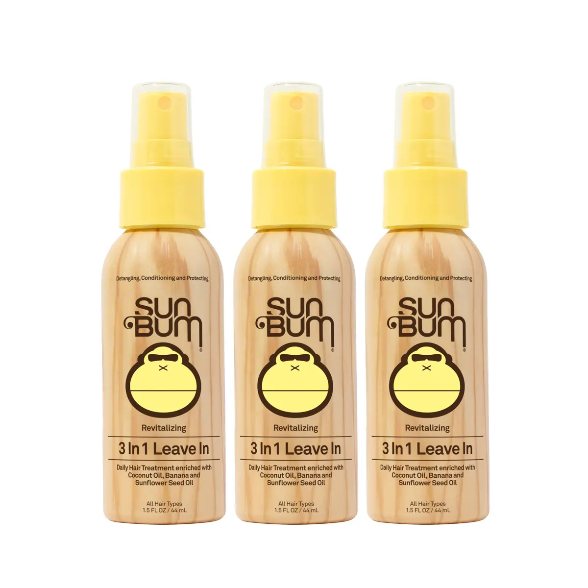 Sun Bum Revitalizing Leave In Conditioner Detangler Spray 156 g (4.5 Fl Oz) 3-Pack | Detangles, Conditions & Protects Hair - main product image