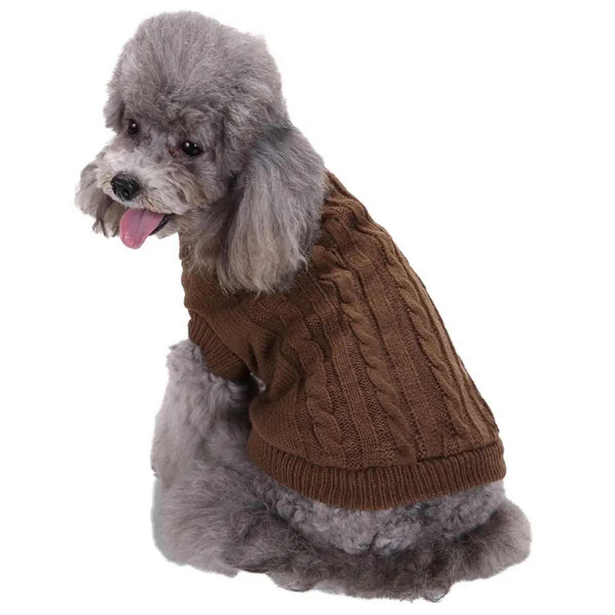 CHBORCHICEN Knitted Small Dog Sweater, Turtleneck Pullover | Warm Winter Puppy Clothes - main product image