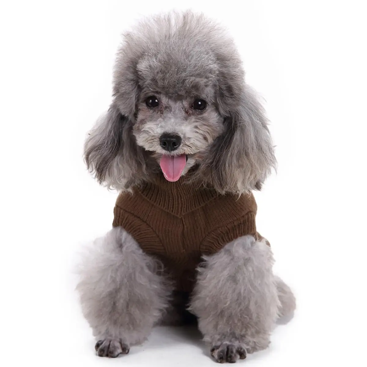 CHBORCHICEN Knitted Small Dog Sweater, Turtleneck Pullover | Warm Winter Puppy Clothes - view 2