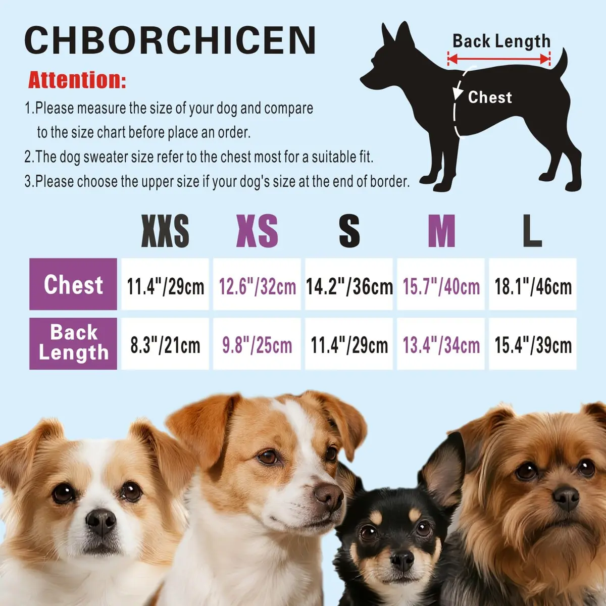 CHBORCHICEN Knitted Small Dog Sweater, Turtleneck Pullover | Warm Winter Puppy Clothes - view 4