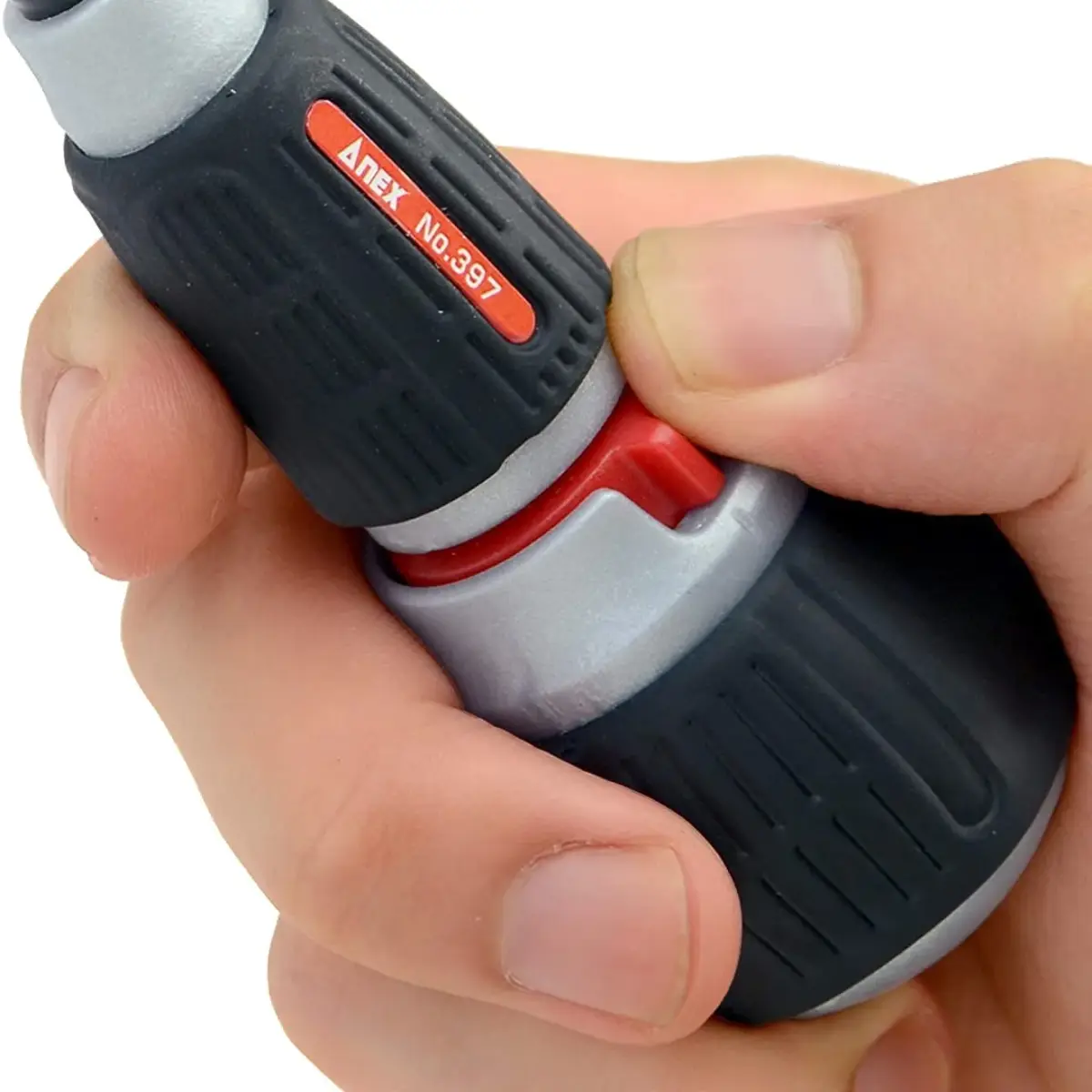 Anex 72-Gear Ratcheting Screwdriver with Ball Handle & Magnetic Bit Set 135mm (5.3") | Heavy Duty Japanese Tool - view 4