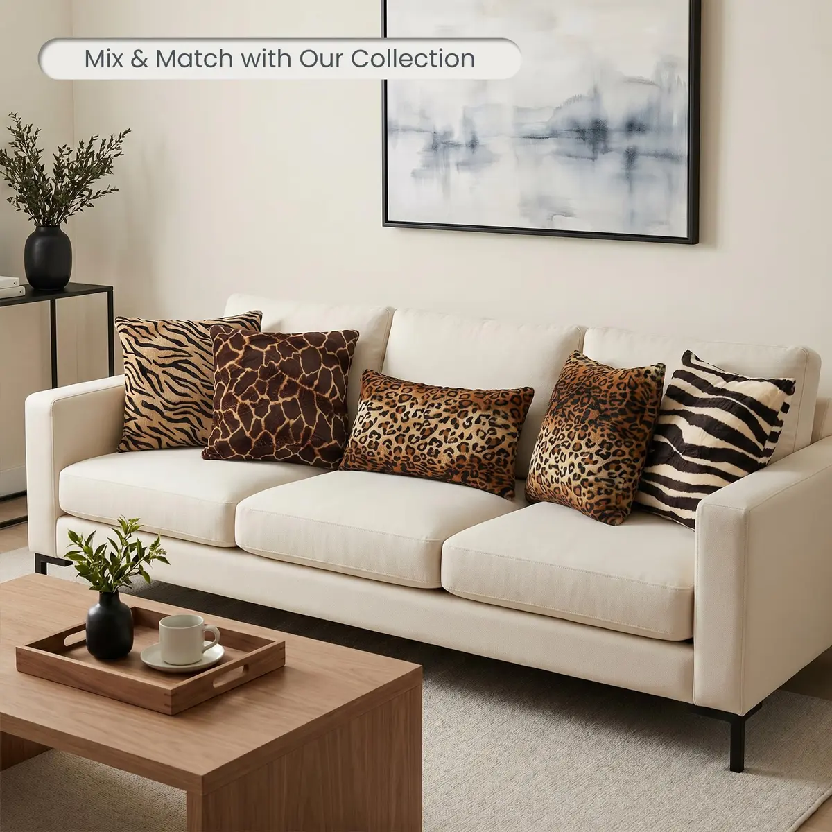 CARRIE HOME Leopard Print Pillow Covers 18x18 | Soft Plush Cheetah Decor, Set of 2 - view 8