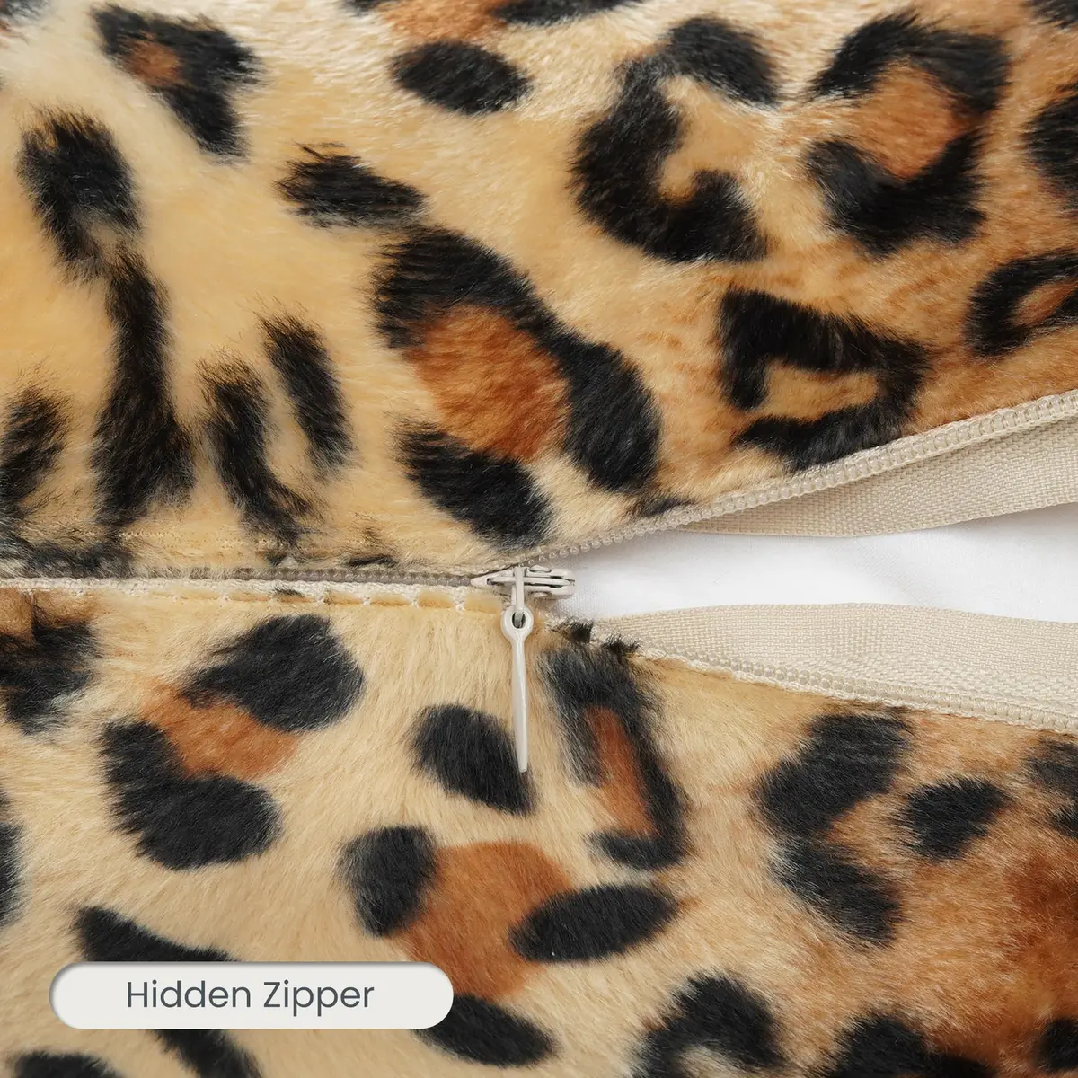 CARRIE HOME Leopard Print Pillow Covers 18x18 | Soft Plush Cheetah Decor, Set of 2 - view 3