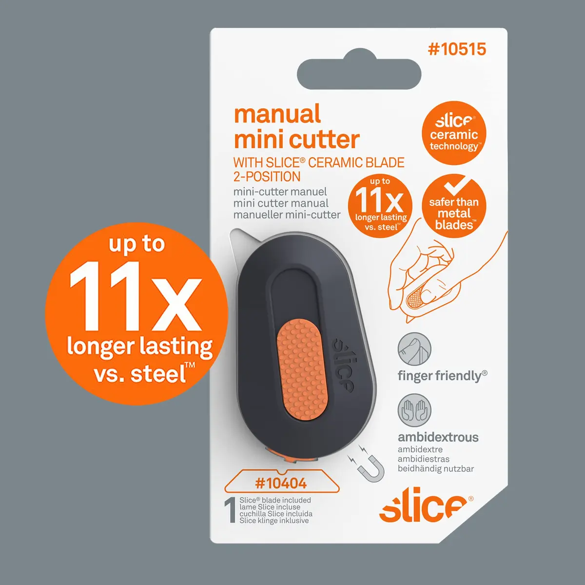 Slice Mini Box Cutter, Manual Retracting, Safe Ceramic Blade, Keychain Opener (1 Pack) | Lasts 11x Longer Than Metal - view 5