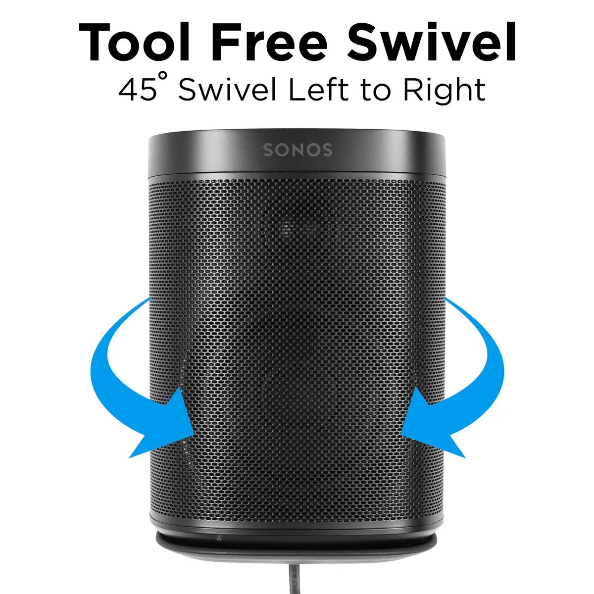 Mount-It! Adjustable Speaker Wall Mount for SONOS One, One SL & Play:1 | Space-Saving, Tilt & Swivel, Durable - view 4