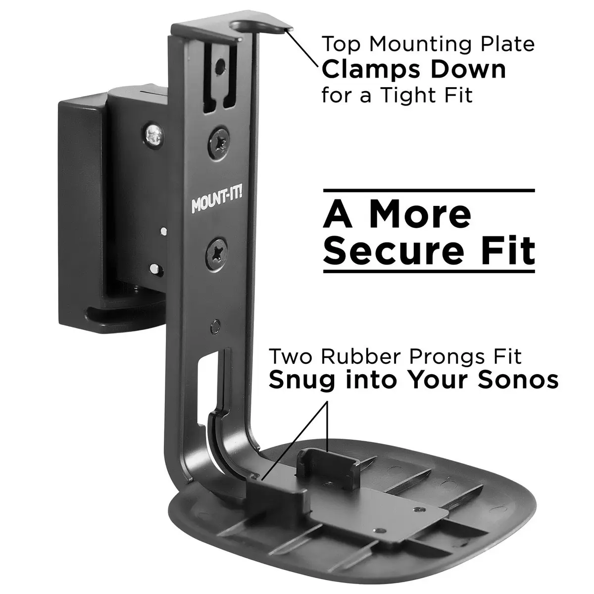Mount-It! Adjustable Speaker Wall Mount for SONOS One, One SL & Play:1 | Space-Saving, Tilt & Swivel, Durable - view 2