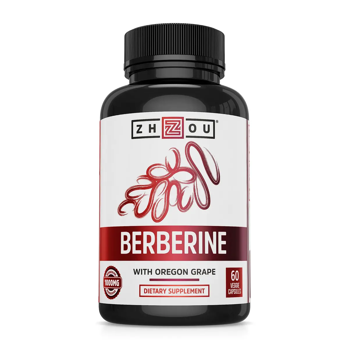ZHOU Berberine with Oregon Grape | 1000mg Capsules for Gut & Metabolic Health (70-120 chars) - main product image