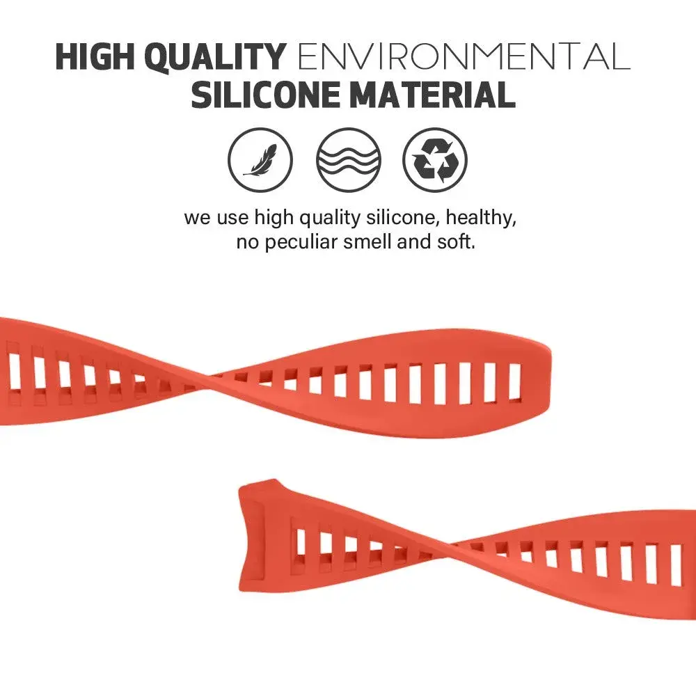NotoCity Soft Silicone Watch Band for Garmin Instinct 2/Solar/Tactical 22mm (Flame Red) | Durable & Water-Resistant - view 2