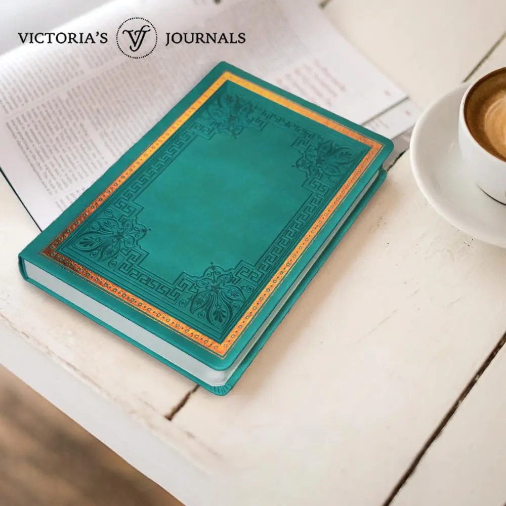 VICTORIA'S JOURNALS Vintage Journal Faux Leather Gilded Edge Hardcover | Elegant A5 Notebook for Creative Writing & Planning - view 6