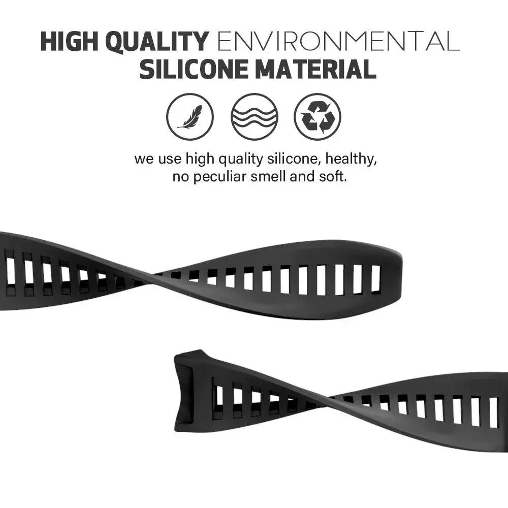 NotoCity Soft Silicone Watch Band for Garmin Instinct 2/Solar/Tactical 20mm Black | Durable & Comfortable Fit - view 2