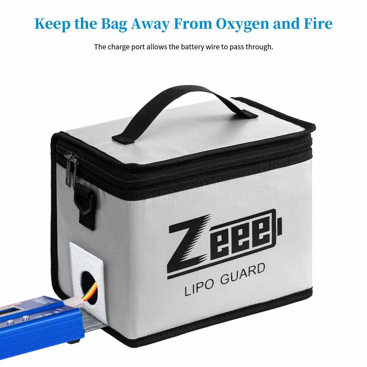 Zeee Fireproof Explosionproof Lipo Bag Battery Storage 21.5*16.5*14.5cm | Fire-Resistant LiPo Safety Bag - view 4