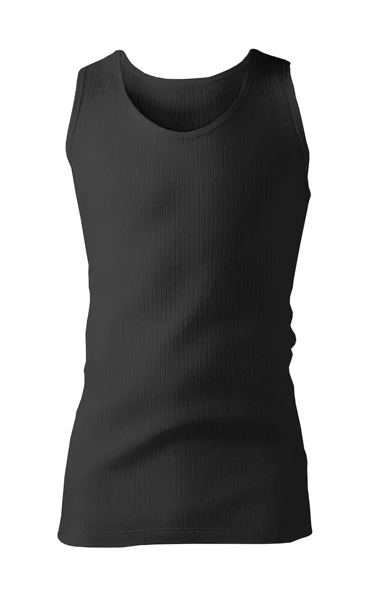 HEAT HOLDERS Mens Cotton Winter Fleece Thermal Underwear Sleeveless Top Vest X-Large Charcoal | 0.45 TOG Slim Fit - main product image