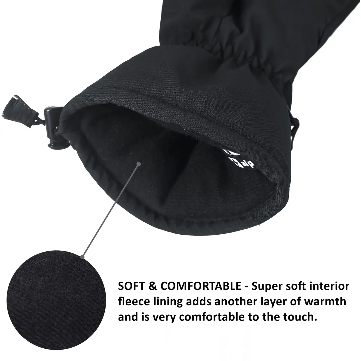 Alpine Swiss Mens Waterproof Snow Ski Gloves XL | Windproof & Thinsulate Warm (enlarged XL size for men) - view 5