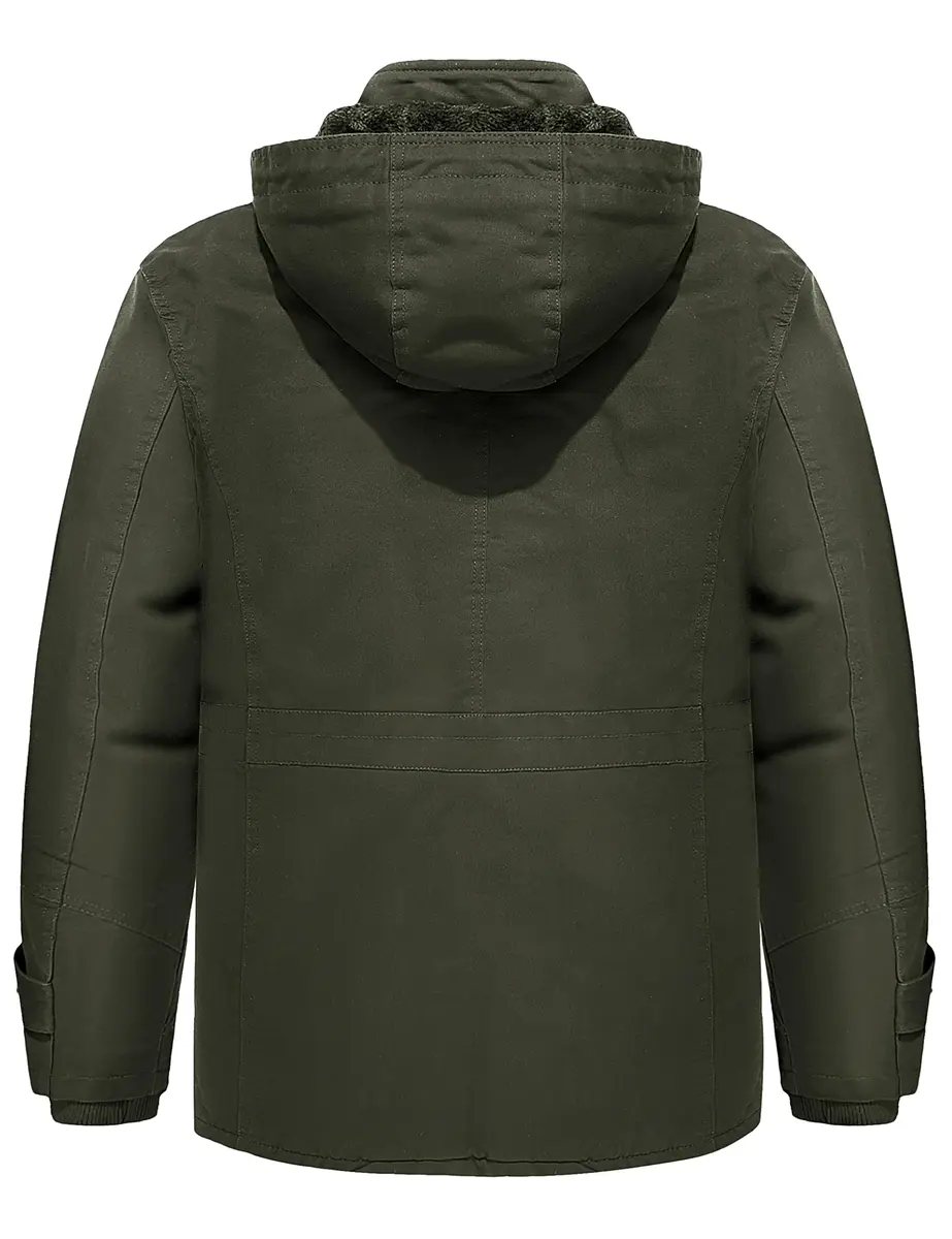 TACVASEN Men's Winter Jacket Fleece Lined Military Coat XL | Windproof & Warm - view 2
