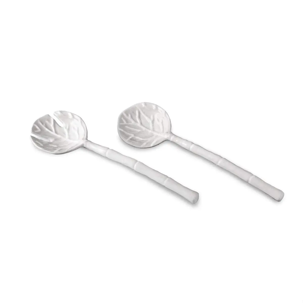 Beatriz Ball Vida Lettuce Salad Servers | Intricate Leaf Design, Durable Melamine, Dishwasher Safe - main product image