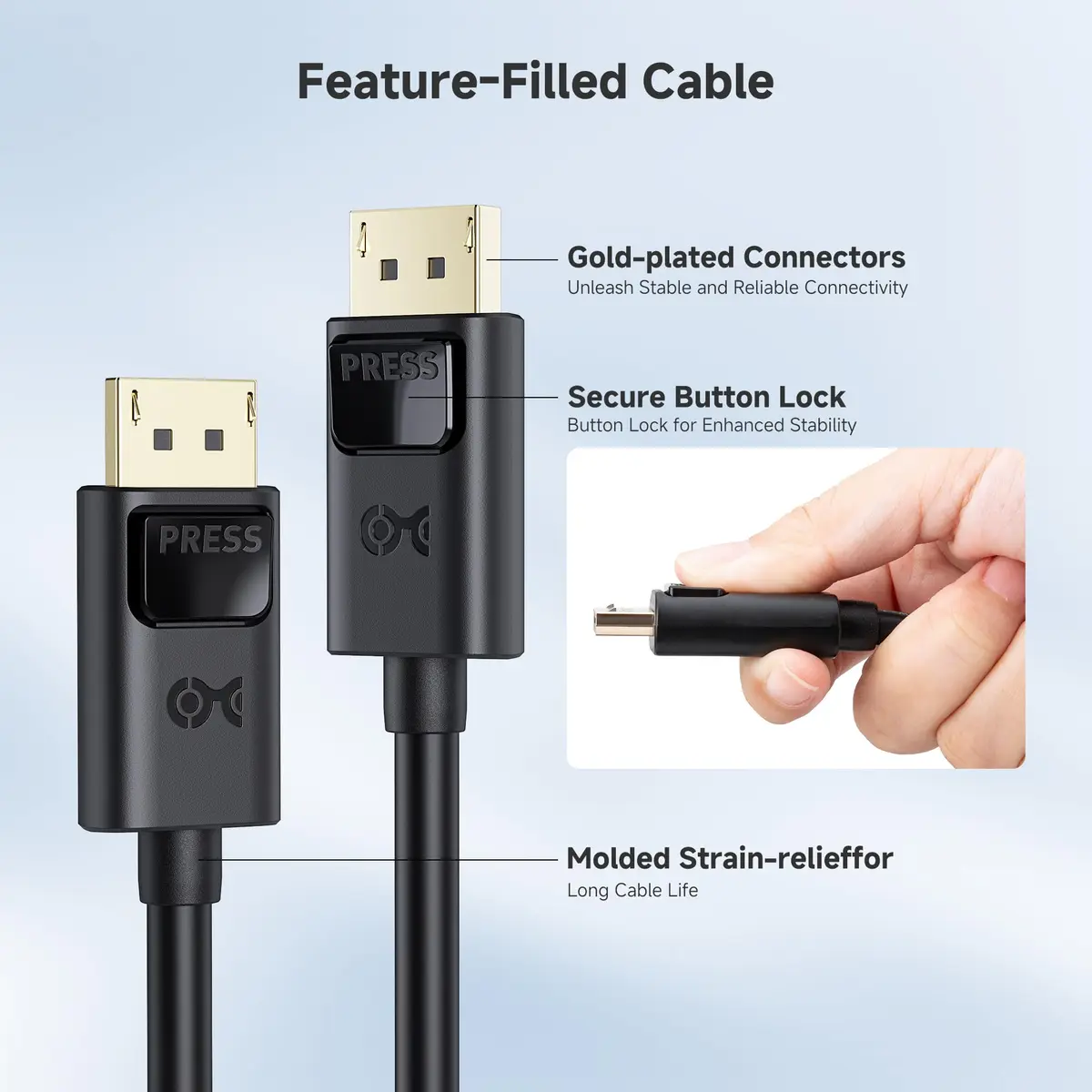 Cable Matters DisplayPort 1.4 Cable 16ft | Supports 8K & 5K Monitors, Gaming & High-Performance GPUs - view 6