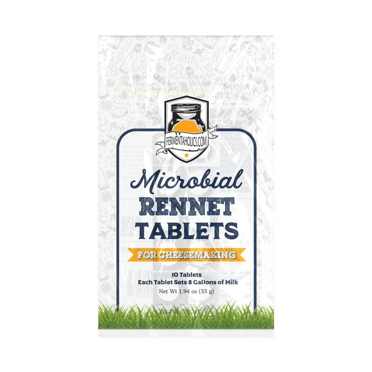 Fermentaholics Microbial Rennet Tablets for Cheese Making | Vegetarian Milk Coagulant | Vegan Cheese Making - main product image