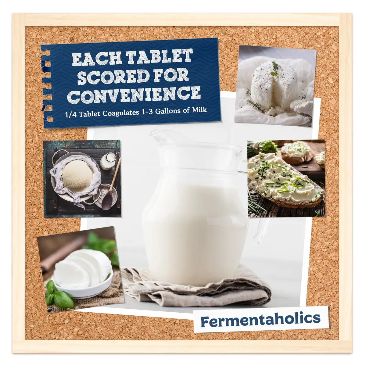 Fermentaholics Microbial Rennet Tablets for Cheese Making | Vegetarian Milk Coagulant | Vegan Cheese Making - view 5