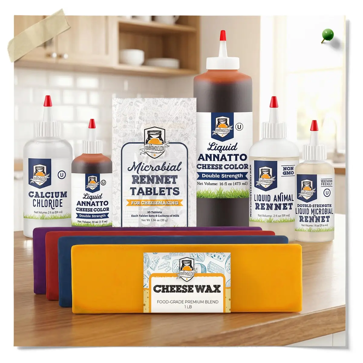 Fermentaholics Microbial Rennet Tablets for Cheese Making | Vegetarian Milk Coagulant | Vegan Cheese Making - view 2