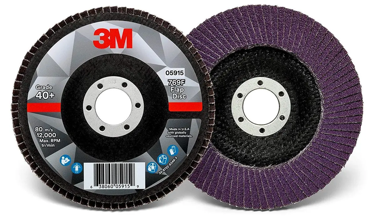 3M Flap Disc 769F Type 27 80+ 5 in x 7/8 in | Ceramic Precision-Shaped Grain for Metalwork - main product image