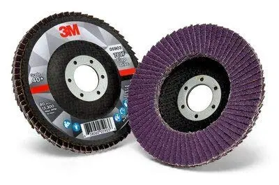 3M Flap Disc 769F Type 27 80+ 5 in x 7/8 in | Ceramic Precision-Shaped Grain for Metalwork - view 2