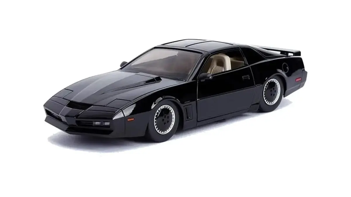 Jada Knight Rider K.I.T.T. 1982 Pontiac Firebird Die-Cast Car 1:24 Scale | Authentic USA Import with Light-Up Feature - main product image