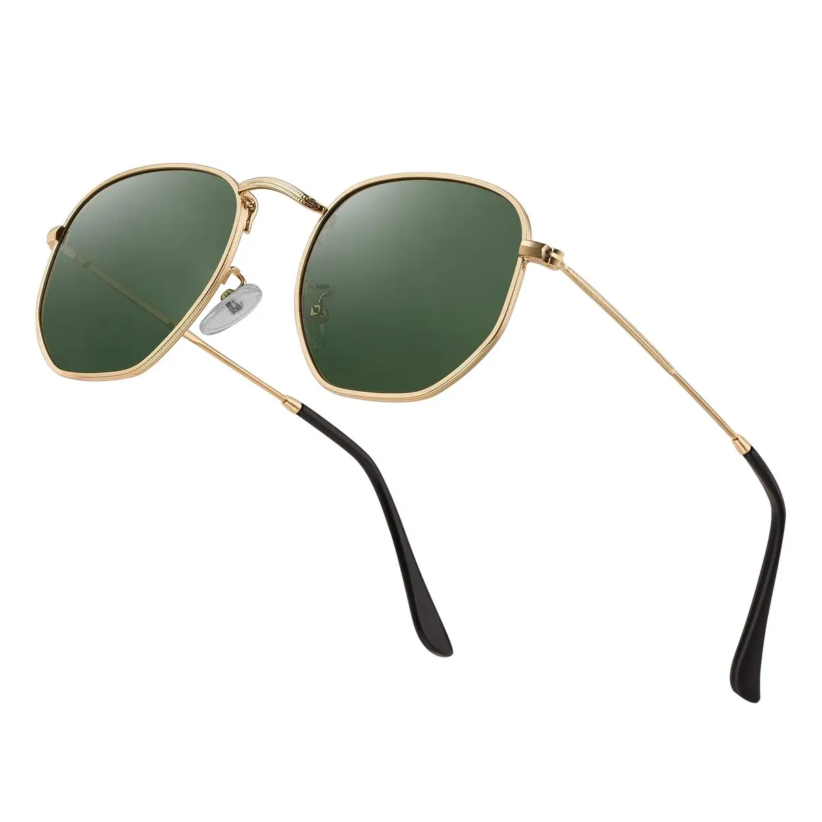 Htms Geometric Sunglasses Polarized UV400 Small Vintage Square Unisex - main product image