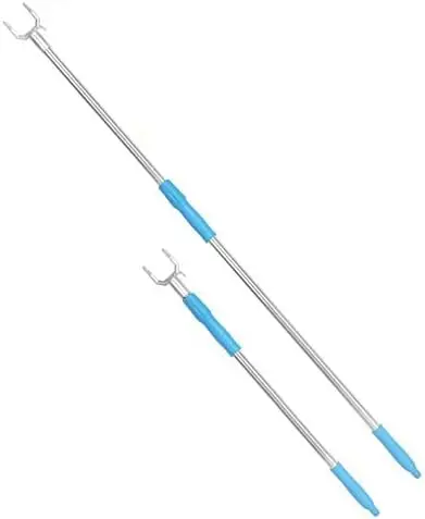 asunflower Extendable Clothes Hook Pole with Hook for Closet, Heavy Duty Long Reach Stick, 33"-56" Blue | Reaching Clothes Hanger Pole - view 6