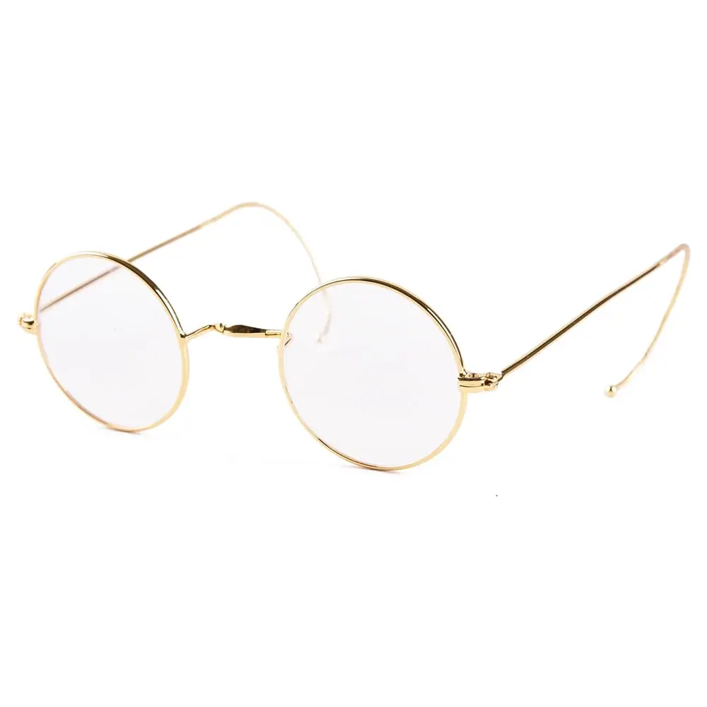 Agstum Retro Small Round Optical Wire Rim Eyeglasses Frame | Vintage Style, Unisex Fit, 43mm Lens - view 2