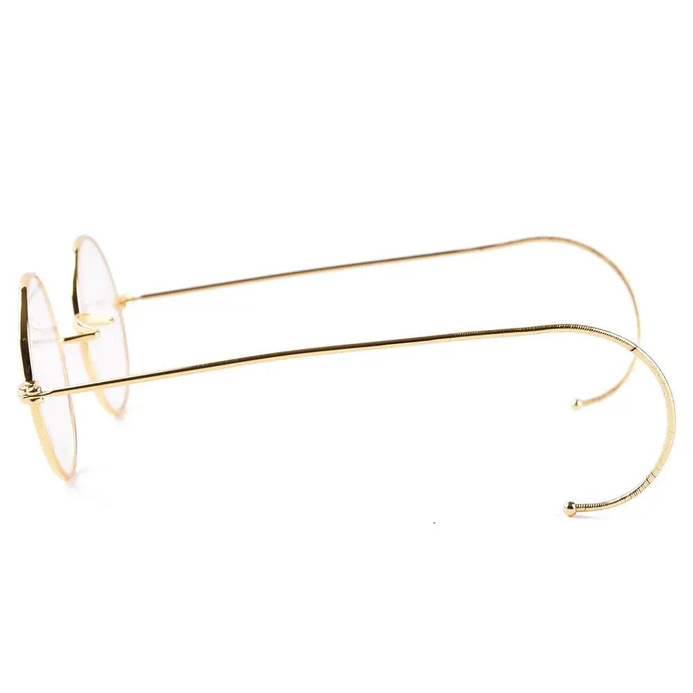 Agstum Retro Small Round Optical Wire Rim Eyeglasses Frame | Vintage Style, Unisex Fit, 43mm Lens - view 3