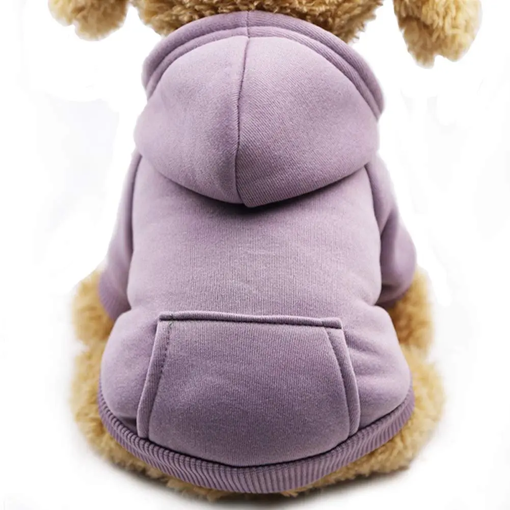 JECIKELON Small Dog Hoodie with Pocket & Hat | Warm Fleece Winter Coat (17cm/6.7in) - main product image